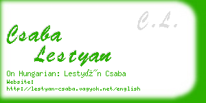 csaba lestyan business card